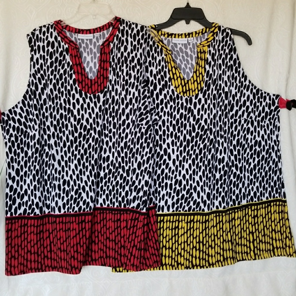 3X-PLUS SIZE 2 SUSAN GRAVER SLEEVE SHIRTS !!!